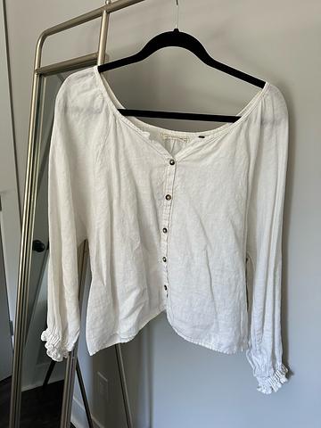 Button Up Ruffle Blouse