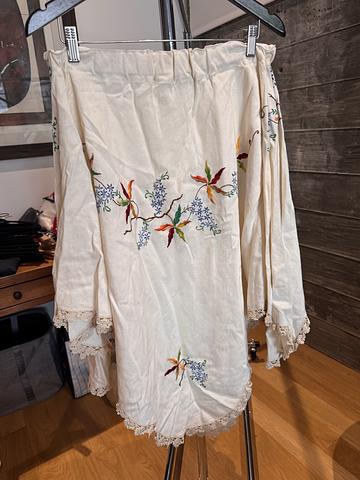 Tablecloth skirt project