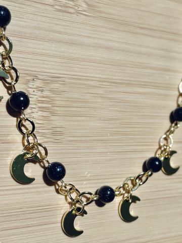 Crescent moon mask chain