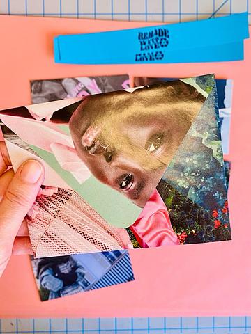 Fashion mag mail art (set of 6, A2)