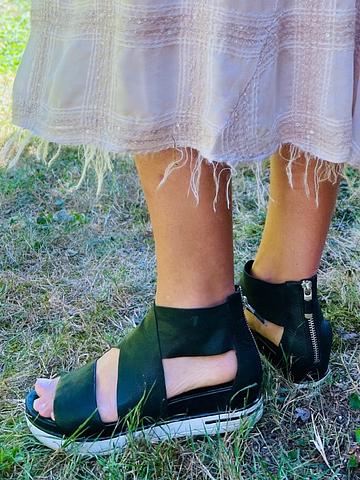 cross-wrap leather sandals