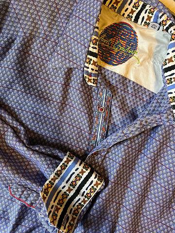 Robert Graham funky blue button down