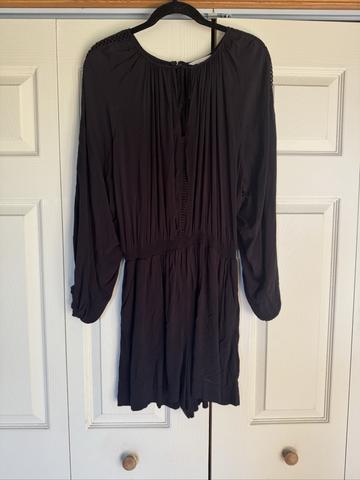 Black long sleeve romper