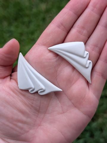 Vintage White Metal Earrings