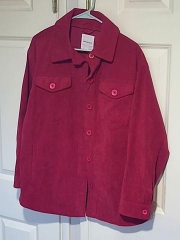 Avec Les Filles corduroy shacket jacket raspberry L