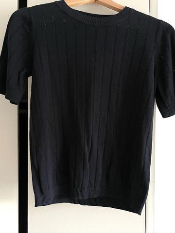 Navy Knit Top