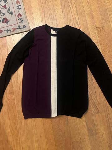 Merino Wool Color Block Sweater