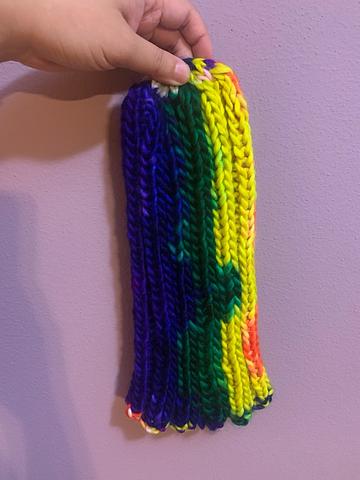 knit chunky ribbed beanie