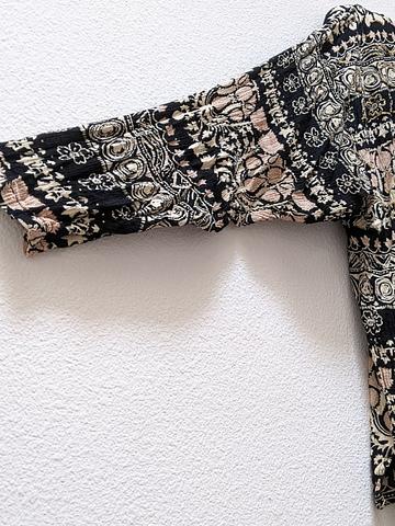 boho beaded crinkle blouse