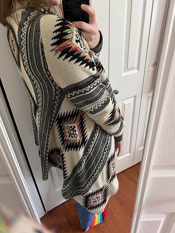southwestern drapey cardigan