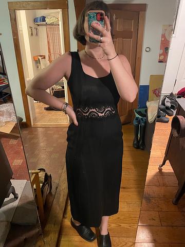 Lace panel dress