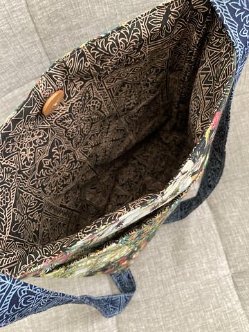 Tropical patchwork tote