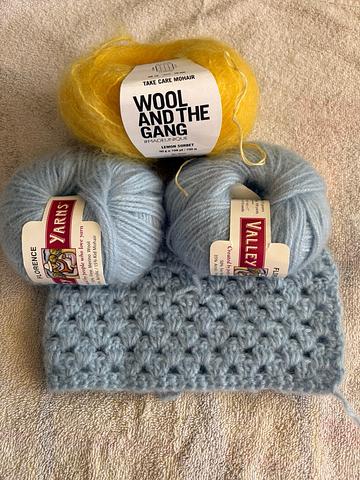 Mohair/wool yarn lot