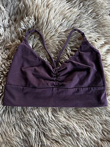 Organic Bralette - Cross Back Organic Cotton Bra Top  Cacao