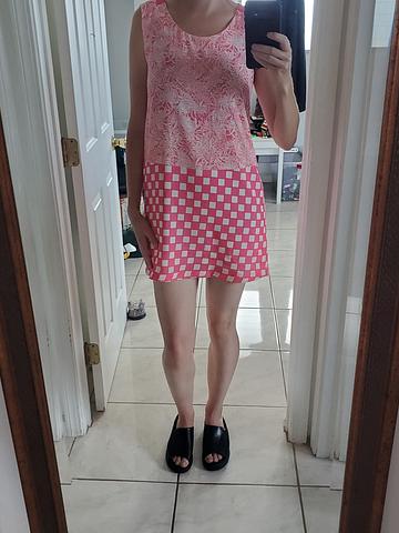 Pink patterned dress