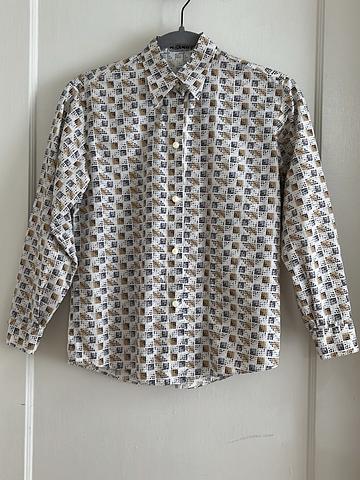 80s Print Tailored Button Down Top