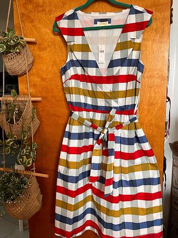 NWT Maeve Cricket Club gingham dress