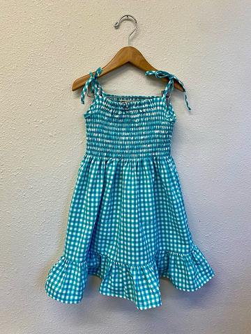 Oh Oh My Bluebell in Teal Gingham