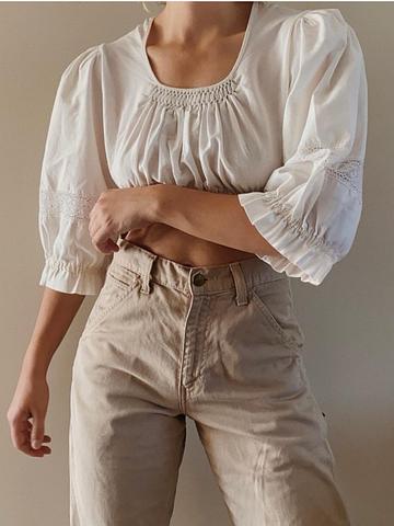 Reworked peasant crop top