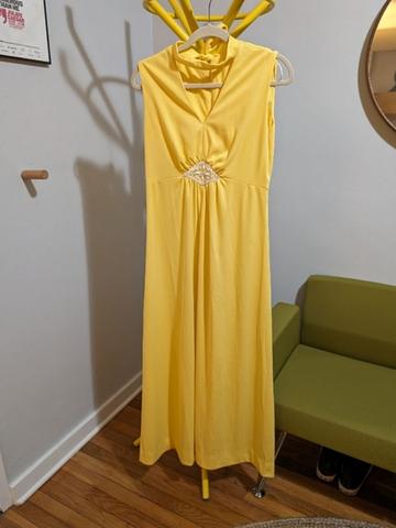 yellow gown
