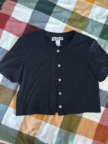 Nubby Fabric Button Tee
