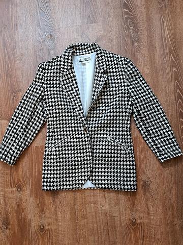 Houndstooth Wool Blazer
