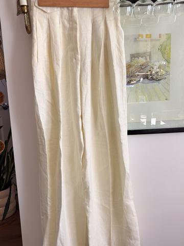 100% Linen Yellow Trousers