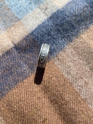 Silver celestial fidget ring