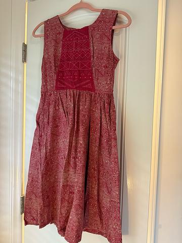 Red Geometric Print Dress