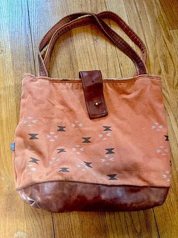 Canvas + leather bag