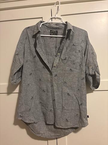 Tread Printed Popover Top