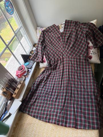 1940’s Style Plaid Dress