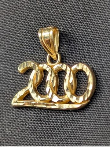 14k Gold 2000 Y2K Birth Year Charm