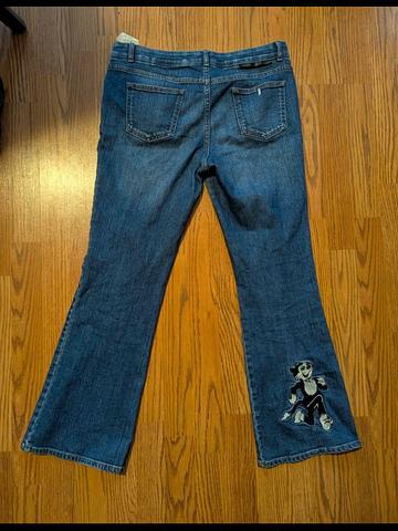 Korky the cat flared jeans