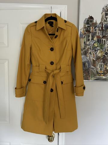 Mustard trench coat