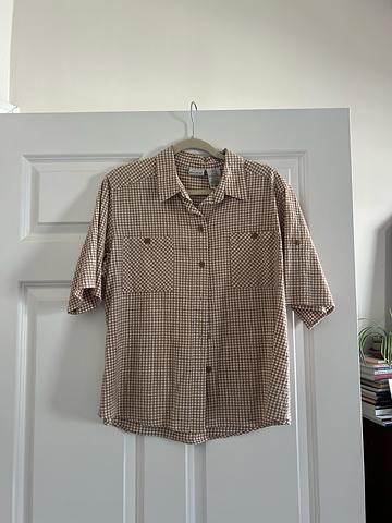 gingham button down