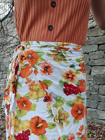 vintage wrap skirt with pocket