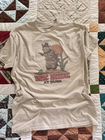 “We ride at dusk” tee