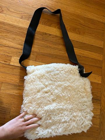 Shearling tote