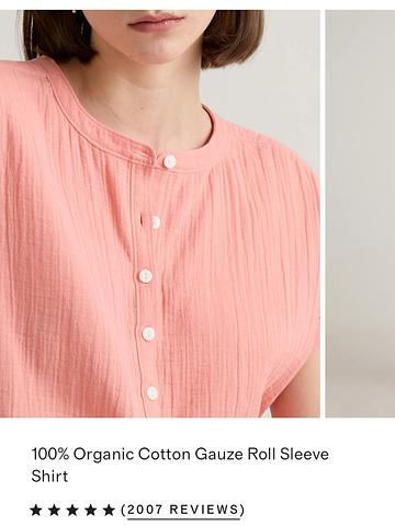 Coral blush roll sleeve top