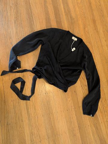 Wrap long sleeve top