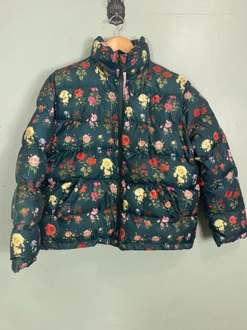 Floral puffer jacket