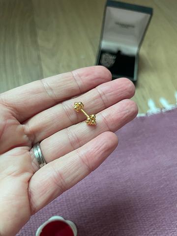 Solid gold Indian earring