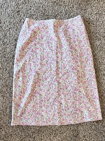 Floral Midi Pencil Skirt