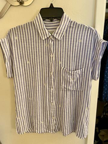 Daisy linen blend button up