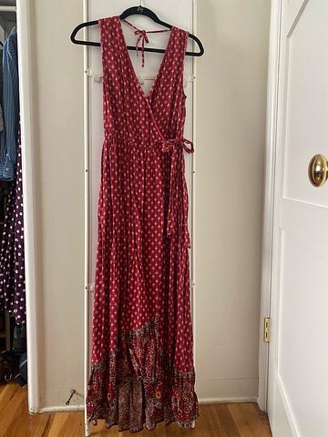 Paisley wrap dress