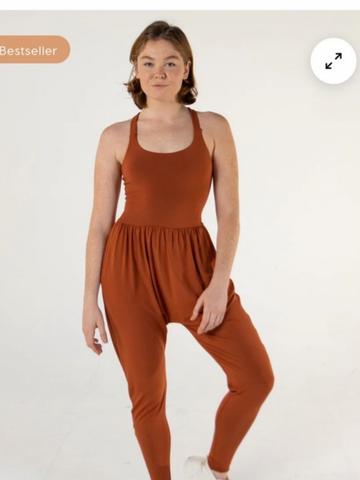 Imbodhi stretchy orange jumpsuit