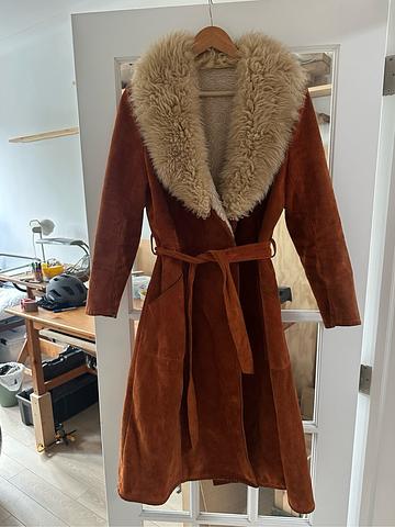 Suede Faux Fur Coat