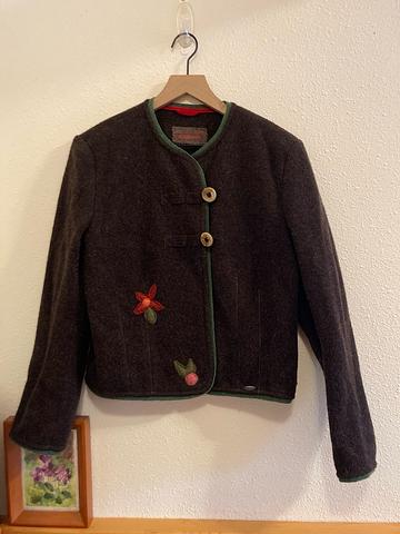Wool appliqué jacket