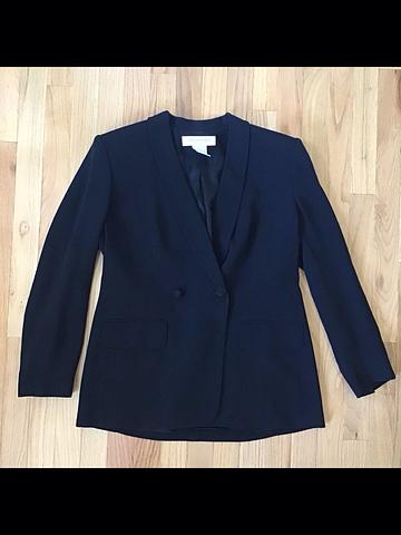 Vintage 90s Black Jones New York Tuxedo-Style Blazer (moms closet clean-out)